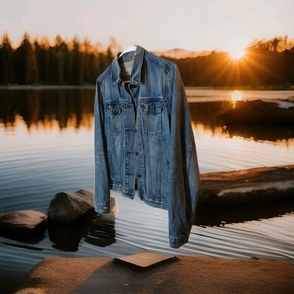 Gap 1969 Distressed Denim Women's Jean Jacket Medium Blue Wash Size Med - Picture 3 of 11